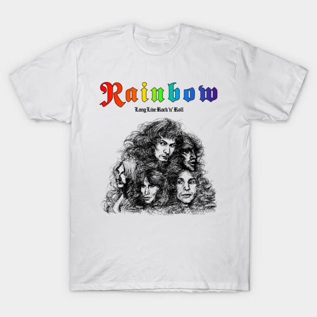 Rainbow Long Live Rock And Roll T-Shirt by szymkowski